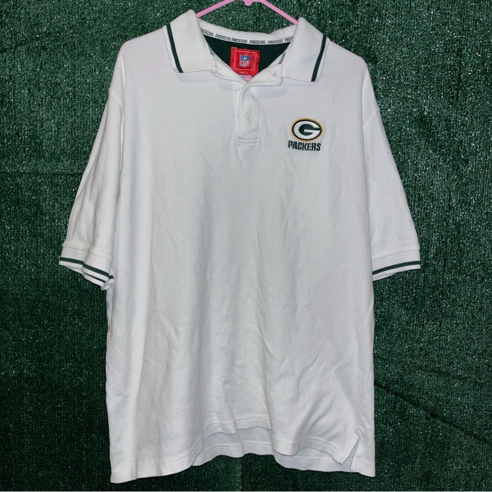 Green Bay Packers Vintage Y2K Polo Shirt L NFL tag Wisconsin Super Bowl
